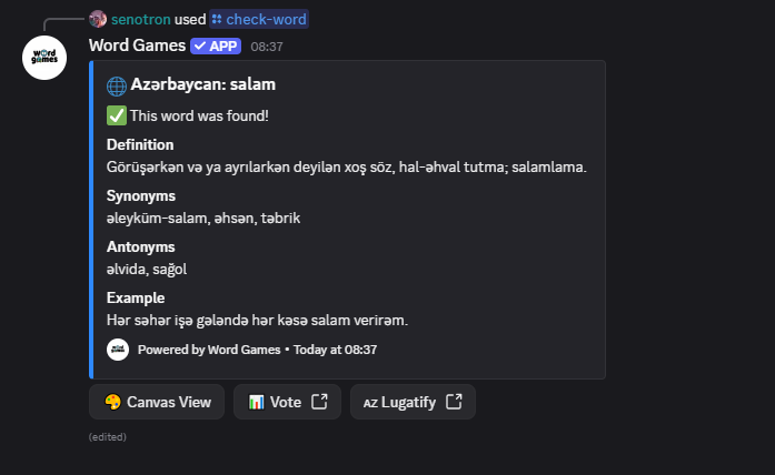 Comprehensive Word Information